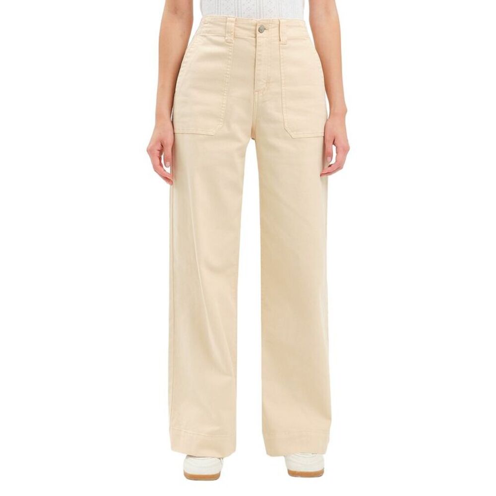 Daze Denim Womens  Trooper Sweet Corn Wide Leg Jean